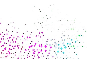 Light Multicolor, Rainbow vector cover with symbols of gamble.