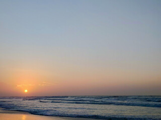 Fototapeta na wymiar sunset / sunrise on the beaches of Colombia