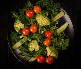 Raw Vegetable Composition of different nutrition 