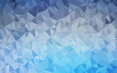 Light BLUE vector triangle mosaic texture.