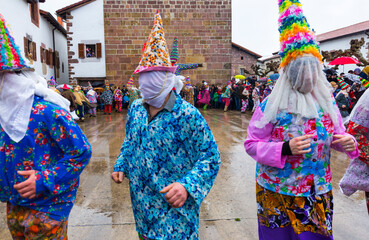 Naklejka premium Carnival in Lantz, Navarra, Spain, Europe