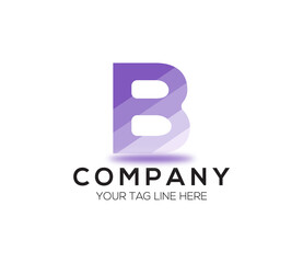 B Alphabet Modern Logo Design Concept