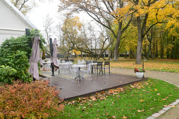 Obraz premium park bench in the park