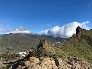 sky, mountains, sun, nature