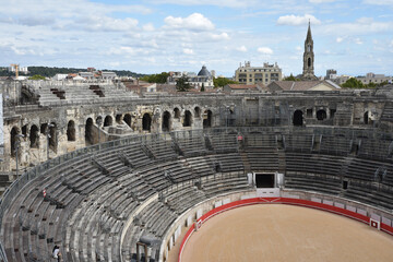 Amphith&eacute;&acirc;tre romain &agrave; N&icirc;mes, France