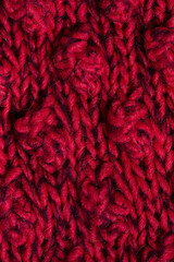 texture of woolen pink scarf