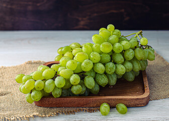 grapes on a table