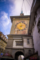 Famous Zytglogge Tower in the city of Bern - travel photography