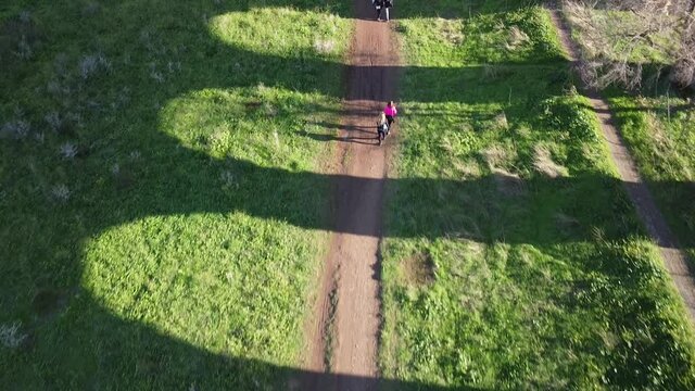 Roma, parco degli acquedotti. Vista aerea del maestoso acquedotto Appio Claudio.