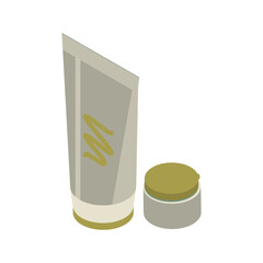 Isometric cream icon.Vector illustration isolated on white background.