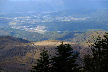 山の上から見た景色