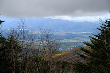 山の上から見た景色