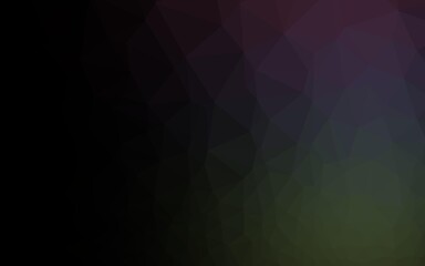Obraz premium Dark Green vector polygon abstract background.