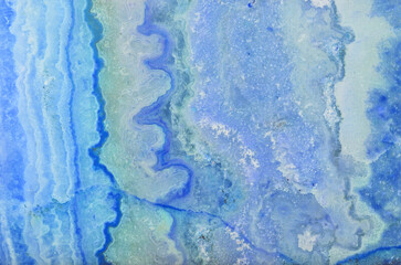 Fototapeta na wymiar cyan and blue agate bright structure close-up