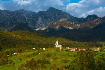 Obraz premium Dreznica, Julian Alps, Municipality of Kobarid, Slovenia, Europe