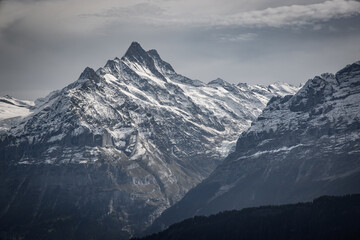 Naklejka premium Wonderful panoramic view over the Swiss Alps - travel photography