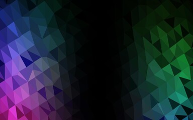 Dark Multicolor, Rainbow vector abstract polygonal cover.