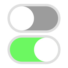 Set of turn off and turn on buttons icon