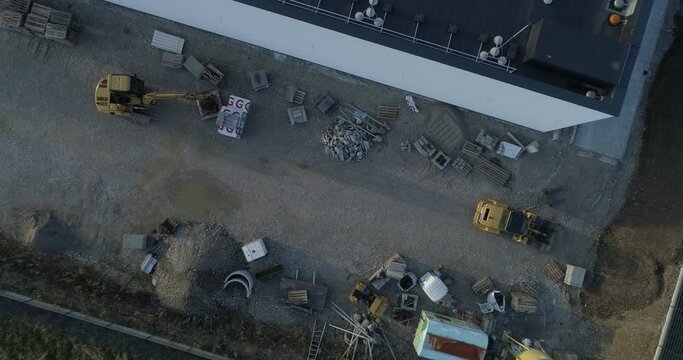 Luftaufnahme Baustelle von oben 