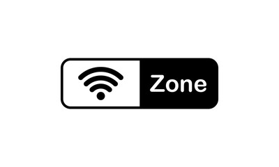 Wifi zone icon in black. Wifi signal. Vector on isolated white background. EPS 10