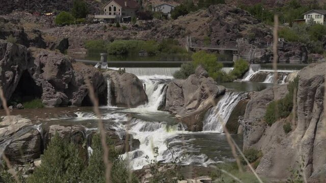Small Waterfalls Converge into One Giant Waterfall | Shoshone Falls | Slow Motion