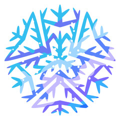 Winter abstract snowflake.