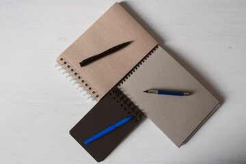 creative writing concept - white notebook