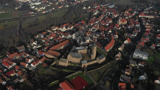 Schloss Steinau aus der Luft
