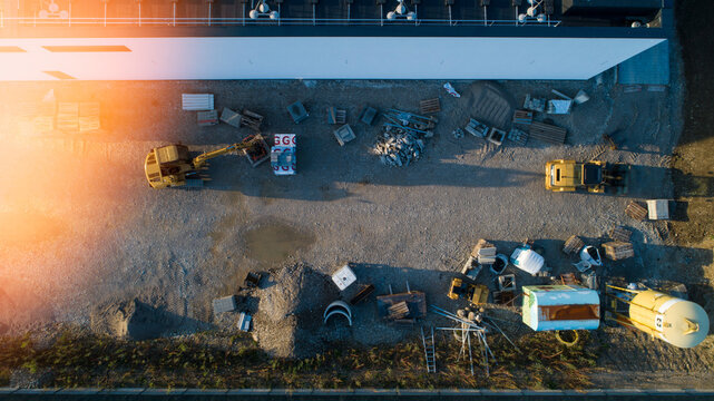 Luftaufnahme Baustelle von oben