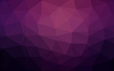 Dark Pink vector triangle mosaic cover.