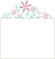 Floral Frame with Blank Card Space