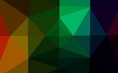 Dark Multicolor, Rainbow vector low poly cover.