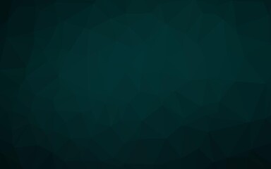 Fototapeta premium Dark Green vector polygon abstract backdrop.