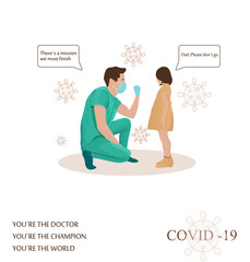 Coronavirus poster design, coronavirus Prevention. coronavirus doctor vector. Covid-19 prevention
