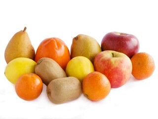 Naklejka na ściany i meble various multicolor fruits as tasty vegetarian food 