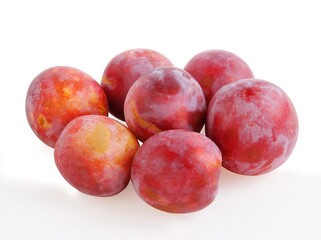 sweet pink plums close up