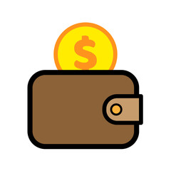 Wallet icon financial concept design vector illustration