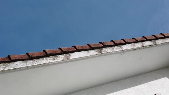 images of the roof of a house with red tile.