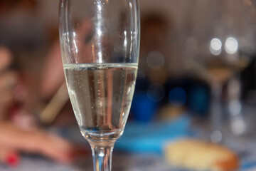 White Wine Glasses on the Table