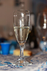 White Wine Glasses on the Table