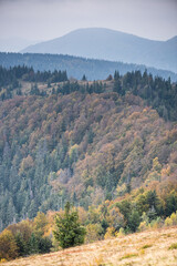 Fototapeta premium Beautiful mountain landscape in the national nature park in autumn