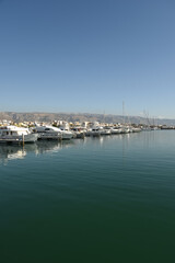 Fototapeta na wymiar Boats in the Marina by Morning at Summer