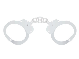 Handcuffs for arrest. vector illustration