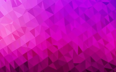 Light Purple vector shining triangular background.