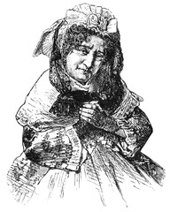 Portrait of Minona Frieb-Blumauer as head forester in the drama 