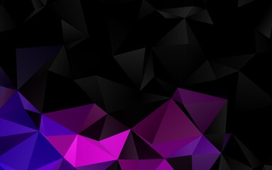 Dark Pink vector abstract polygonal layout.