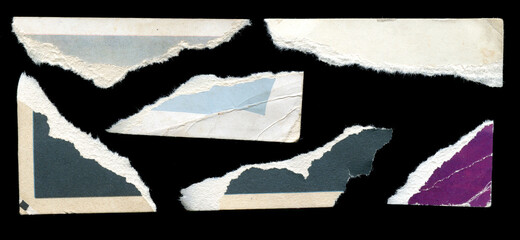 Old vintage torn paper texture - 387863559