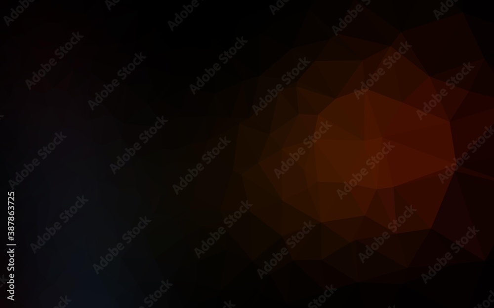 Fototapete dark red vector shining triangular pattern.