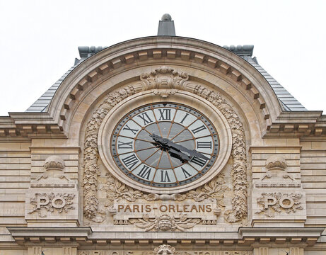 Paris Orleans Clock at Museum in Paris France