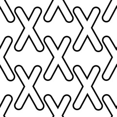 Outline seamless pattern with the letter of the Russian alphabet on a white background. Cute font in flat style. Abstract letter print.
Stock vector illustration for design, decor, fabric, wallpaper